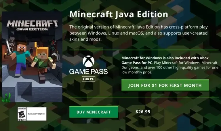 Minecraft на Mac и Windows